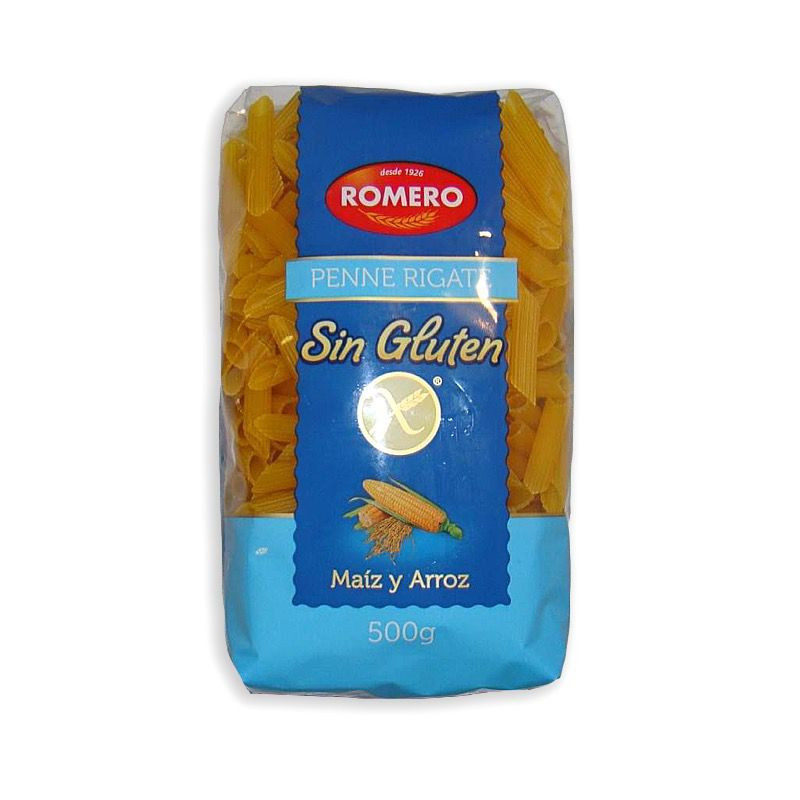 MACARRONES RALLADOS (PENNE RIGATE) SIN GLUTEN BOLSA 12/500g